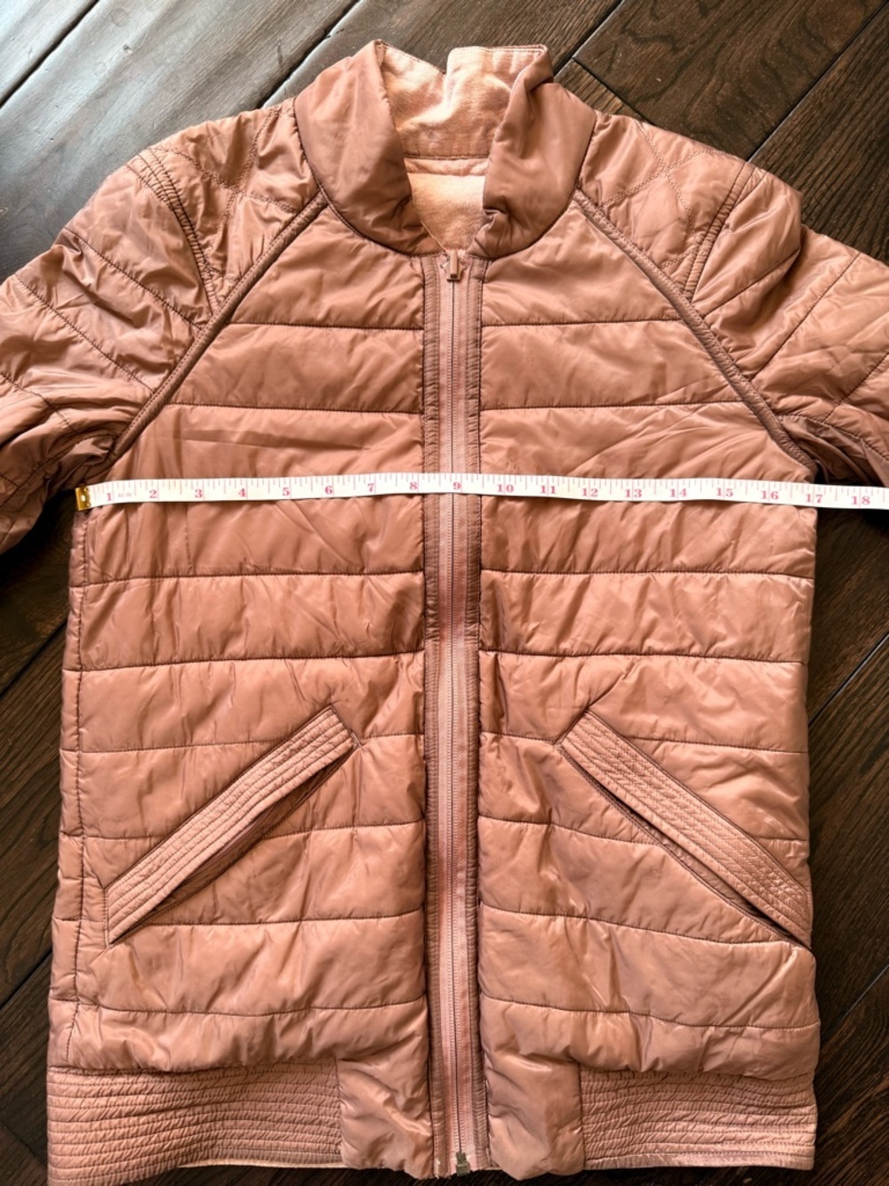 Lululemon The Bomb Reversible Bomber Jacket in Bark Berry/Heathered Bark Berry - Picture 13 of 14